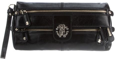 Roberto Cavalli Clutch Bag in Black - Lyst