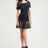 Sachin & Babi Robbie Chiffon Leather Dress in Blue (midnight) - Lyst