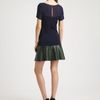 Sachin & Babi Robbie Chiffon Leather Dress in Blue (midnight) - Lyst