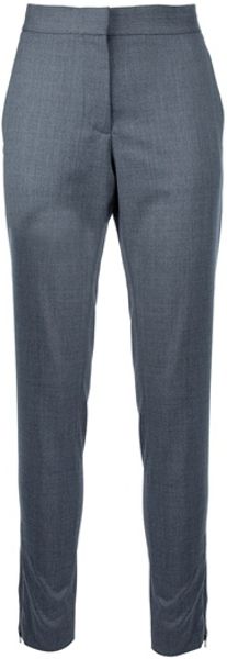 Stella Mccartney Tapered Trouser in Gray (grey) - Lyst
