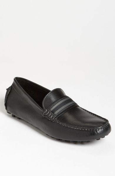 Steve Madden Marra Driving Shoe in Black for Men (black leather ...