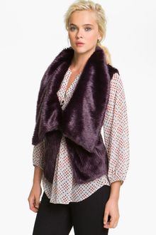 Steve Madden Faux Fur Vest - Lyst