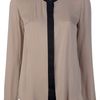 Theory Gerine Blouse in Beige - Lyst
