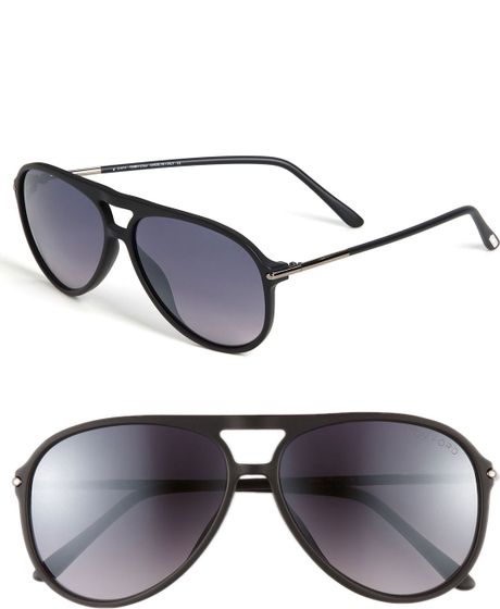 Tom Ford Aviator Sunglasses In Black Matte Black Lyst