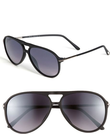 Tom Ford Aviator Sunglasses In Black Matte Black Lyst 