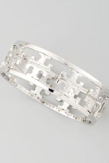 Tory Burch Reverse Cutout Logo Bangle  - Lyst