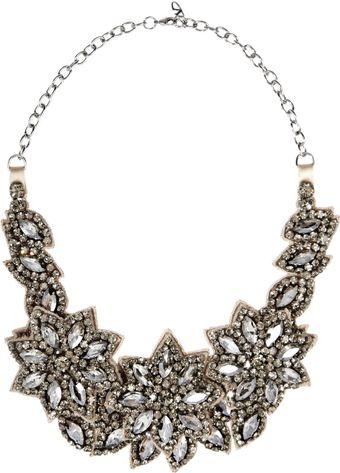 Valentino Floral Glass Crystal Necklace - Lyst