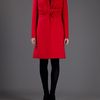 Valentino Bow Coat in Red - Lyst
