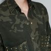 Zara Studded Camouflage Shirt in Green - Lyst