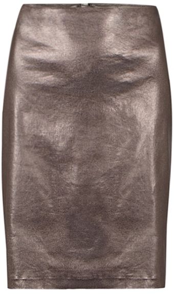 AllSaints Metal Pencil Skirt - Lyst