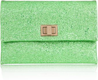 Anya Hindmarch Valorie Metallic Leather Clutch - Lyst