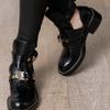 Balenciaga Cutout Leather Ankle Boots in Black - Lyst
