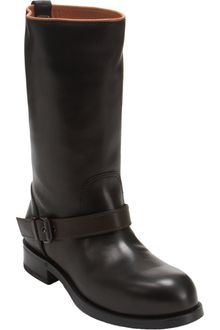 Bottega Veneta Contrast Buckle Strap Moto Boot - Lyst