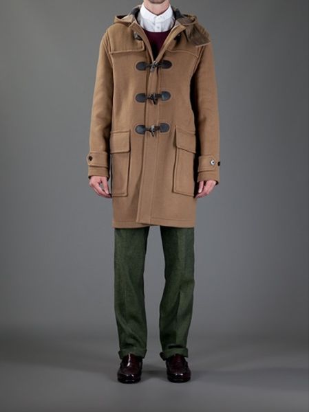 Burberry Brit Classic Duffle Coat In Brown For Men Lyst