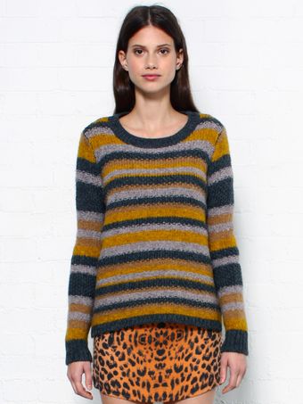 Elizabeth And James Striped Knit Jumper - Lyst