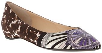 Emilio Pucci Patchwork Print Pointed Pump - Lyst