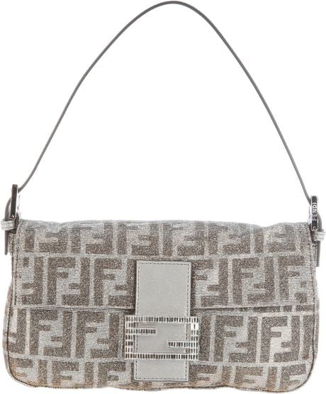 fendi silver clutch