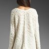 Free People Shaggy Bear Songbird Pullover in White (natural) - Lyst