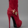 Giuseppe Zanotti Buckled Ankle Boot in Red (burgundy) - Lyst