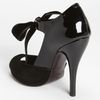 Gucci Velvet Ribbon Open Toe Pump in Black - Lyst