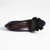 Gucci Velvet Bow Pump in Black (midnight blue) - Lyst