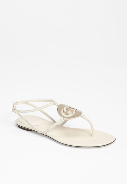 Gucci Gg Sandal in White - Lyst