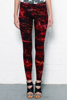 Helmut Lang Midnight Floral Print Leggings - Lyst