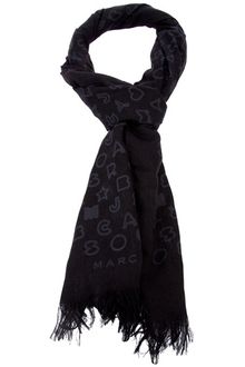 Marc By Marc Jacobs Logo Embellished Shawl Scarf - Lyst
