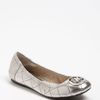 Michael By Michael Kors Fulton Ballet Flat in Silver (new nickel) - Lyst