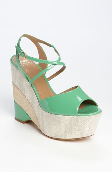 Moschino Cheap & Chic Sandal in Green (green/ ivory/ beige) - Lyst
