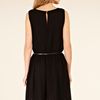 Oasis Cut Out Dip Hem Belted Dress in Black - Lyst