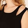 Oasis Cut Out Dip Hem Belted Dress in Black - Lyst