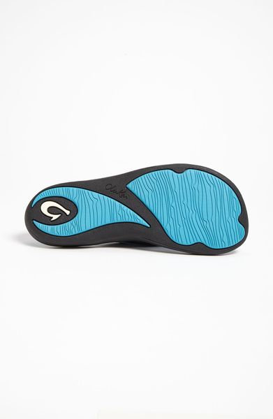 Olukai Lele Flip Flop in Blue (black blue lagoon) | Lyst