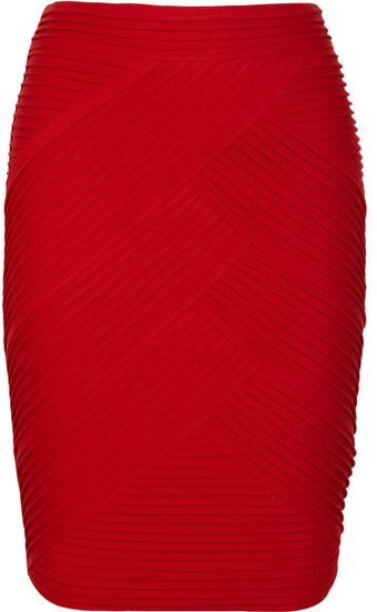 Catherine Malandrino Paneled Ponte Skirt - Lyst