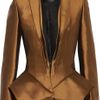 Haider Ackermann Wool and Silkblend Peplum Jacket in Brown (bronze) - Lyst