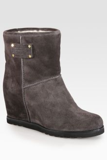 Marc By Marc Jacobs Suede Wedge Boots - Lyst