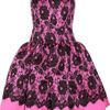 Milly Camilla Lace  Print Wool and Silk Blend Dress in Pink - Lyst
