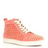 Christian Louboutin Classic Louis Spike Hightop Trainers in Pink - Lyst