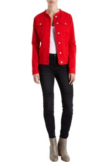 Christopher Kane X J Brand Collarless Denim Jacket - Lyst