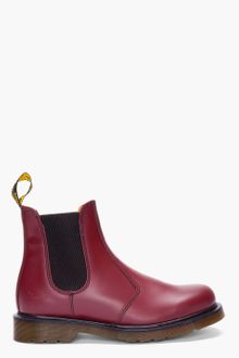 Dr. Martens Burgundy Leather Chelsea Boots - Lyst