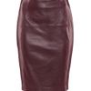 H&m Leather Skirt in Purple (burgundy) - Lyst
