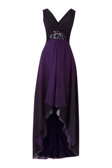 Js Collections Ombre V Neck High Low Beaded Dress - Lyst