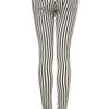 Moto Stripe Leigh Jeans in White (black/white) - Lyst