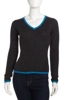 Qi Two-Tone Cashmere Pullover  - Lyst