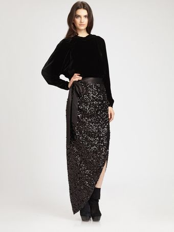 Rachel Zoe Evelyn Velvet Top - Lyst