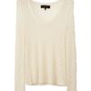 Rag & Bone Juliet Crew Neck Sweater in Beige (white) - Lyst