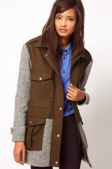 ASOS Collection Wool and Tweed Mix Parka Jacket - Lyst