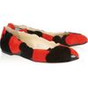 Charlotte Olympia Suits You Appliquéd Suede Ballet Flats in Red (black) - Lyst