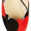 Charlotte Olympia Suits You Appliquéd Suede Ballet Flats in Red (black) - Lyst