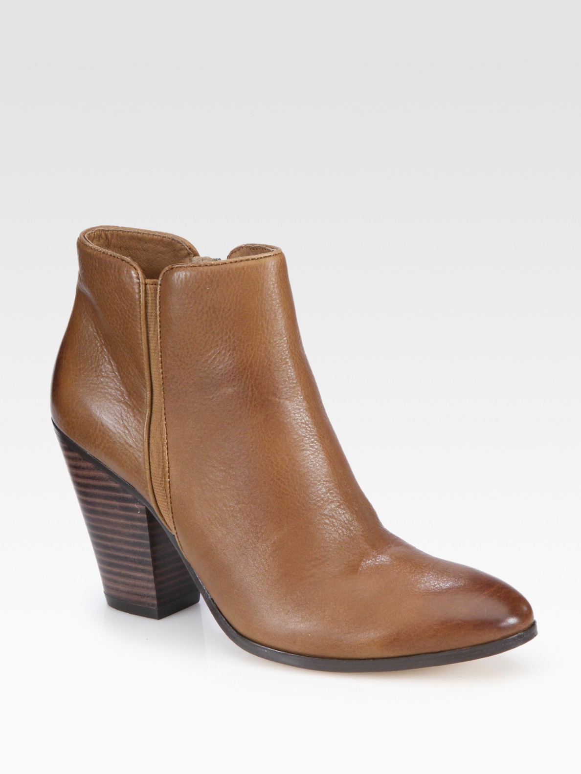 dolce vita slip on leather ankle booties